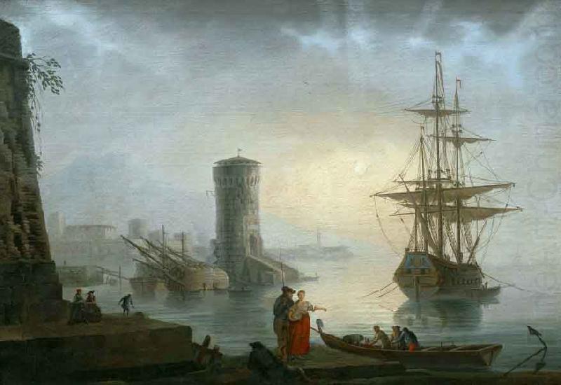 Adrien Manglard Mediterranean port china oil painting image